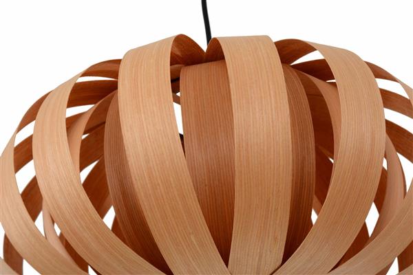 Grote foto hanglamp hout rond houtkleur 40 cm madera algarrobo huis en inrichting overige