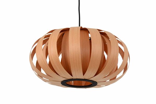 Grote foto hanglamp hout rond houtkleur 40 cm madera algarrobo huis en inrichting overige