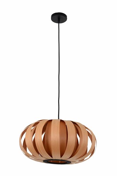 Grote foto hanglamp hout rond houtkleur 40 cm madera algarrobo huis en inrichting overige