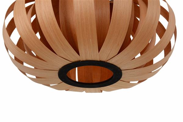 Grote foto hanglamp hout rond houtkleur 40 cm madera algarrobo huis en inrichting overige