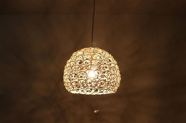 Grote foto hanglamp hout rond houtkleur 35 cm madera carpe huis en inrichting overige