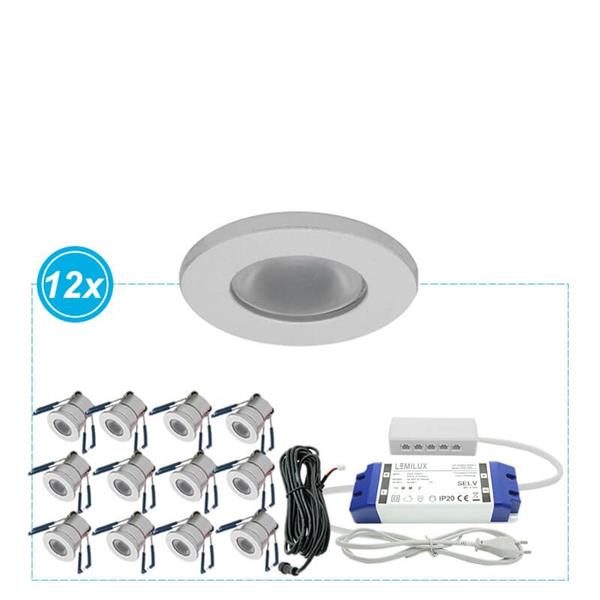 Grote foto led inbouwspots monno set 12 huis en inrichting overige