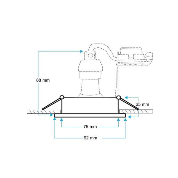 Grote foto led inbouwspot palmer aluminium set van 3 huis en inrichting overige