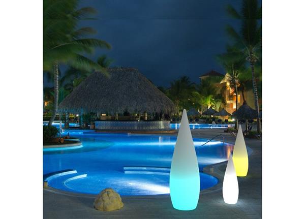 Grote foto oplaadbare staande lamp led rgb waterdruppel 80 cm incl. afstandsbediening funnylights muk tuinlam tuin en terras verlichting