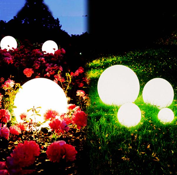 Grote foto oplaadbare bol 30 cm led rgb incl. afstandsbediening funnylights venonat tuinlamp tuin en terras verlichting