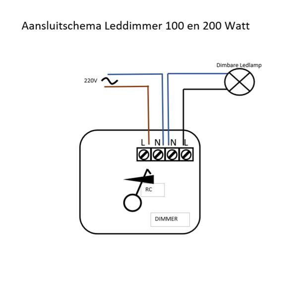 Grote foto led dimmer 200 watt incl. afstandsbediening crius huis en inrichting overige