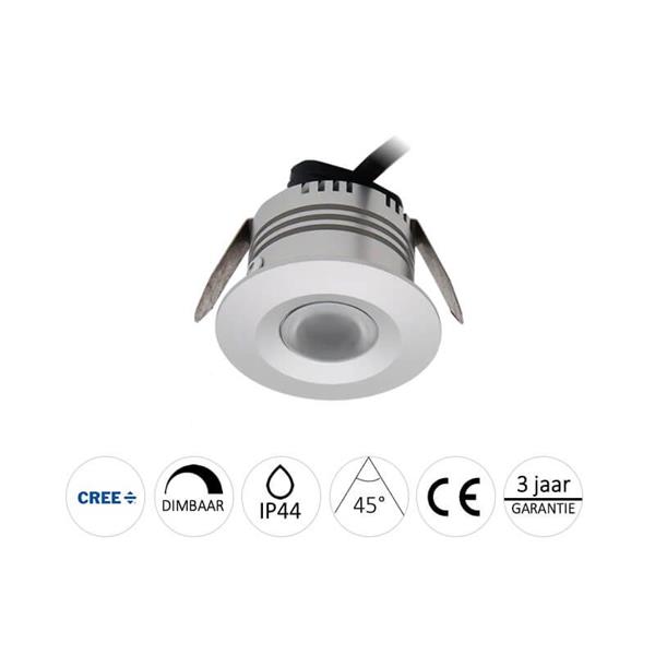 Grote foto carpus led inbouwspot 3 watt 700ma inclusief 5 meter snoer huis en inrichting overige