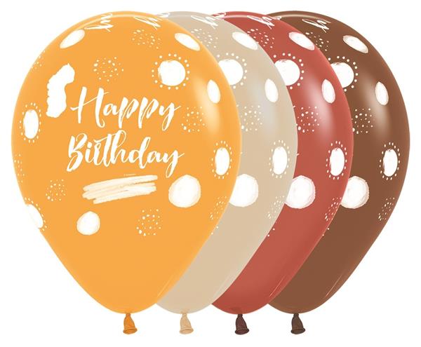 Grote foto ballonnen happy birthday terra natural mix 30cm 25st verzamelen overige verzamelingen