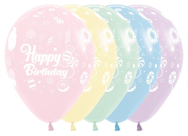 Grote foto ballonnen happy birthday sweet pastel matte mix 30cm 25st verzamelen overige verzamelingen