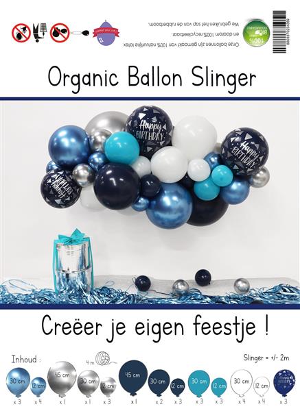 Grote foto ballonnen diy balloon kit organic happy birthday navy verzamelen overige verzamelingen