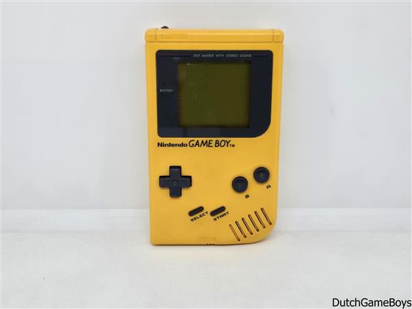 Grote foto gameboy classic console yellow banana jim play it loud spelcomputers games overige merken