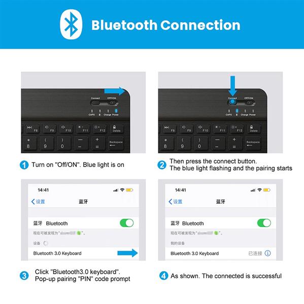 Grote foto elementkey v01 aluminium bluetooth 3.0 toetsenbord led verlichting rgb keyboard voor tv tab computers en software overige computers en software