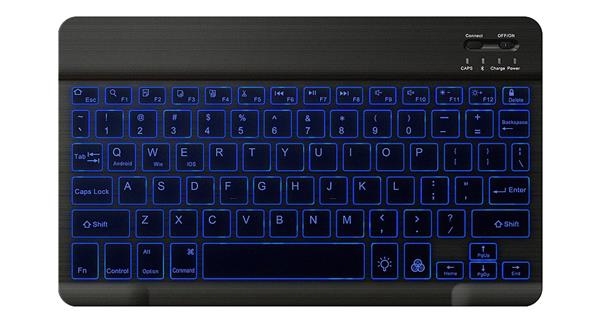 Grote foto elementkey v01 aluminium bluetooth 3.0 toetsenbord led verlichting rgb keyboard voor tv tab computers en software overige computers en software