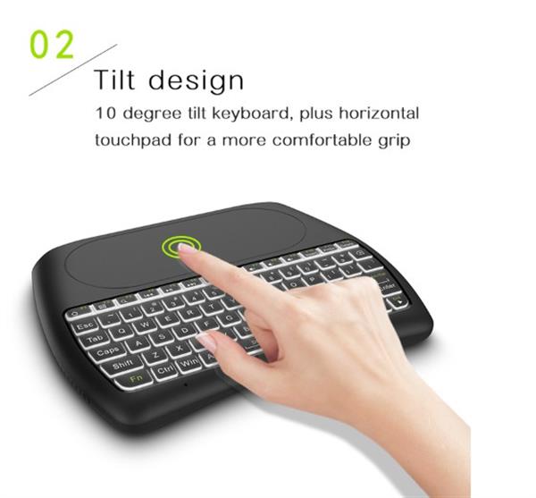 Grote foto elementkeyboard kb1 wireless toetsenbord met touchpad led backlight keyboard voor o.a. smart t computers en software overige computers en software