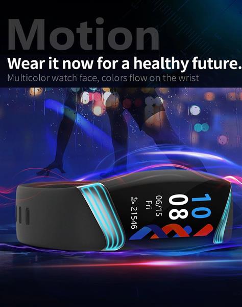 Grote foto drphone nightrun activity tracker horloge nacht verlichting sport hartslagmeter notificaties kleding dames horloges