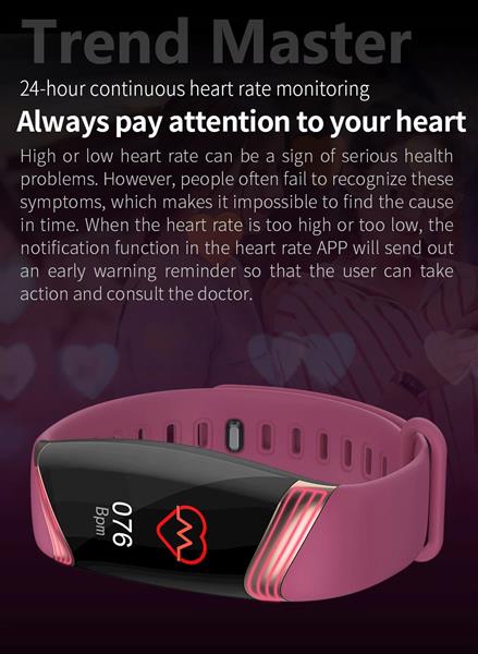 Grote foto drphone nightrun activity tracker horloge nacht verlichting sport hartslagmeter notificaties kleding dames horloges