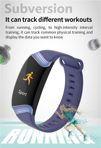 Grote foto drphone nightrun activity tracker horloge nacht verlichting sport hartslagmeter notificaties kleding dames horloges