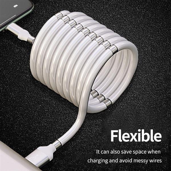 Grote foto drphone mag 3a kabel magnetisch oprolsysteem geschikt voor micro usb 1 meter oplaad kabel telecommunicatie opladers en autoladers
