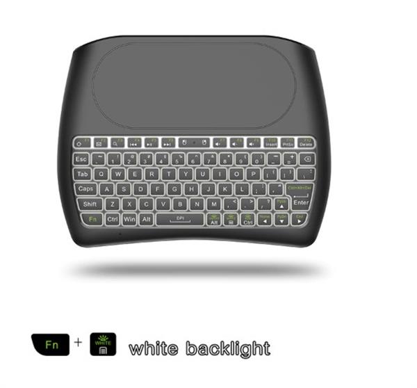 Grote foto elementkeyboard kb1 wireless toetsenbord met touchpad led backlight keyboard voor o.a. smart t computers en software overige computers en software