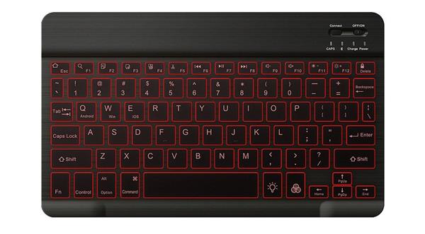 Grote foto elementkey v01 aluminium bluetooth 3.0 toetsenbord led verlichting rgb keyboard voor tv tab computers en software overige computers en software