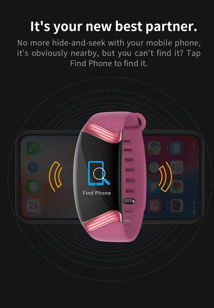 Grote foto drphone nightrun activity tracker horloge nacht verlichting sport hartslagmeter notificaties kleding dames horloges