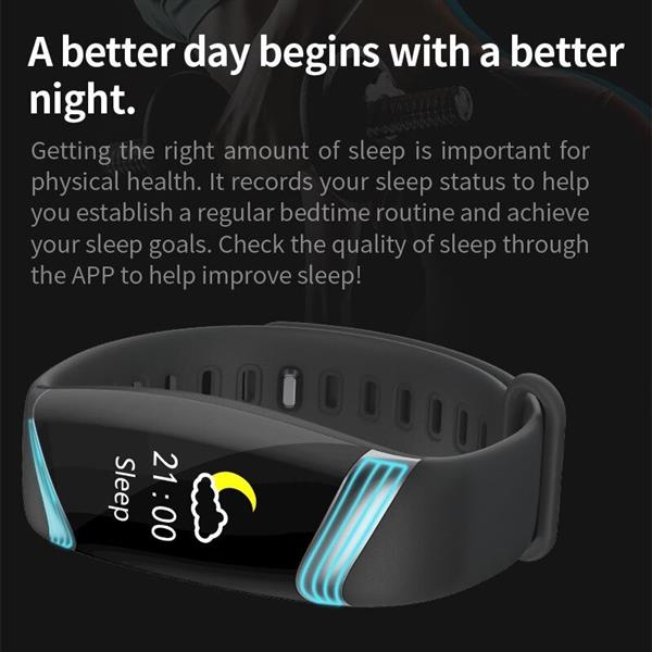 Grote foto drphone nightrun activity tracker horloge nacht verlichting sport hartslagmeter notificaties kleding dames horloges