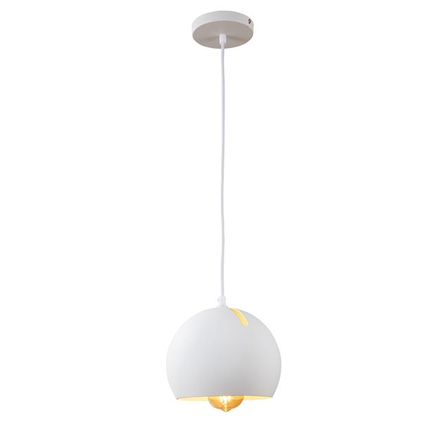 Grote foto hanglamp modern wit rond metaal scaldare bagni huis en inrichting overige
