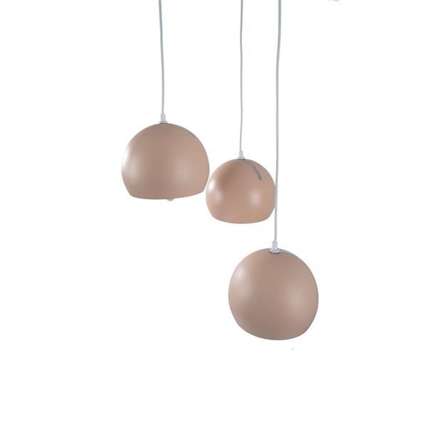 Grote foto hanglamp modern roze rond metaal 3 licht scaldare aino huis en inrichting overige