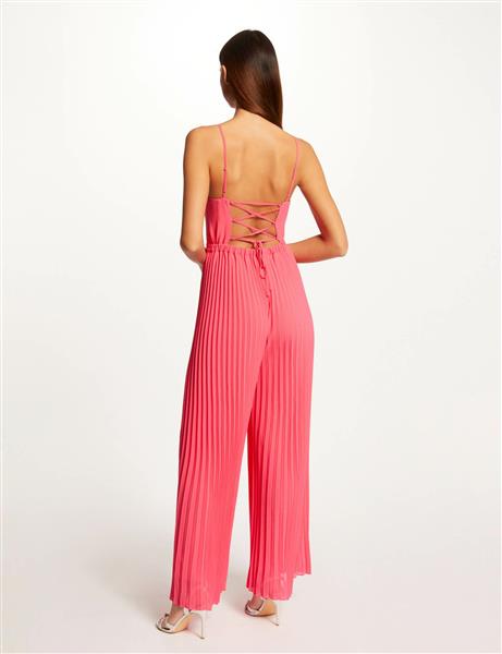 Grote foto wide leg pleated jumpsuit pink 231 pecloe kleding dames overige kledingstukken