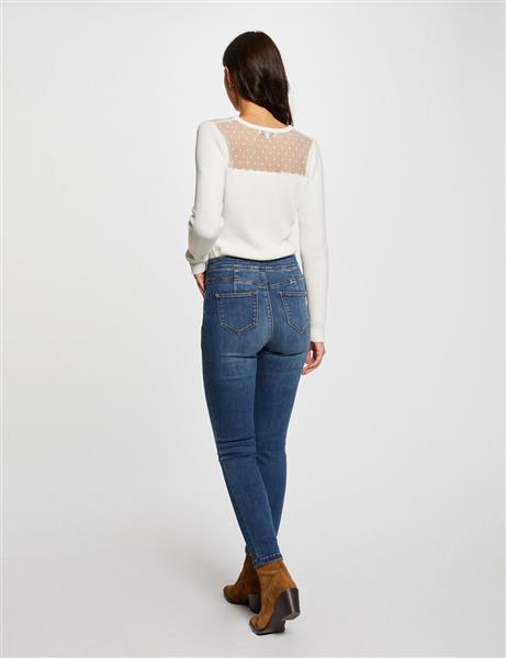 Grote foto skinny cropped jeans with buttons 241perla stone denim kleding dames broeken en pantalons