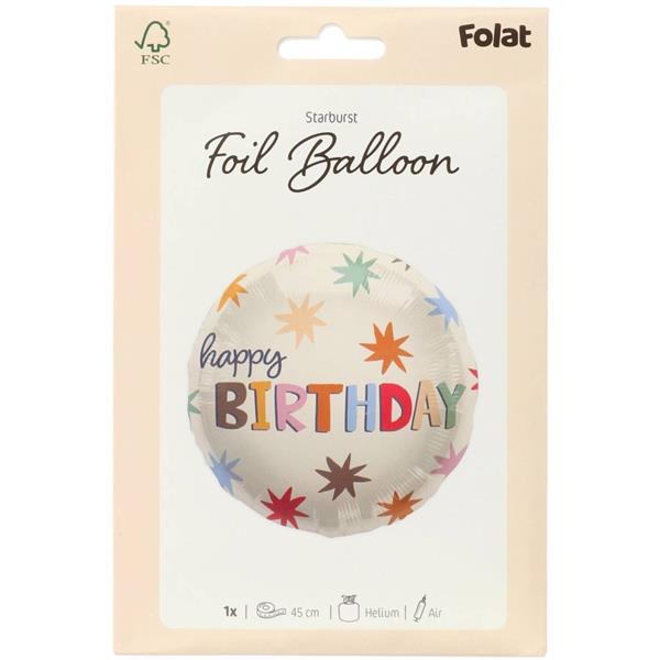 Grote foto happy birthday helium ballon gekleurd leeg 45cm verzamelen overige verzamelingen