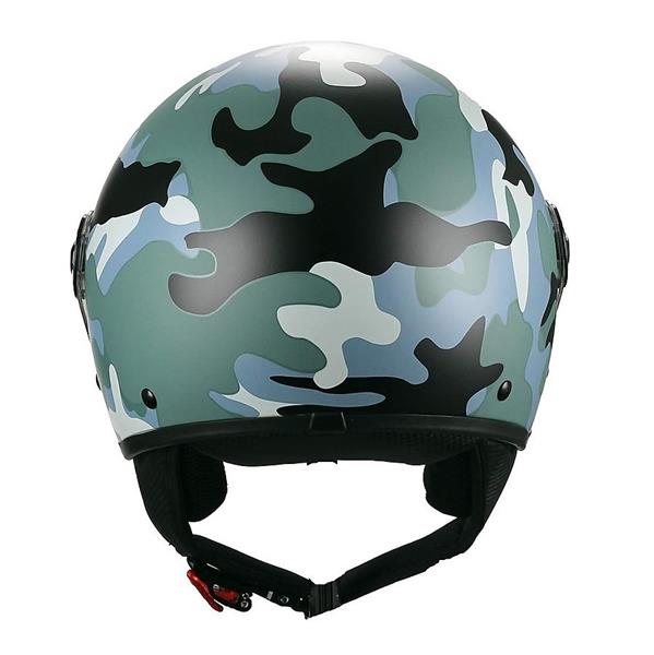 Grote foto bhr 801 vespa helm camouflage grijs motoren kleding