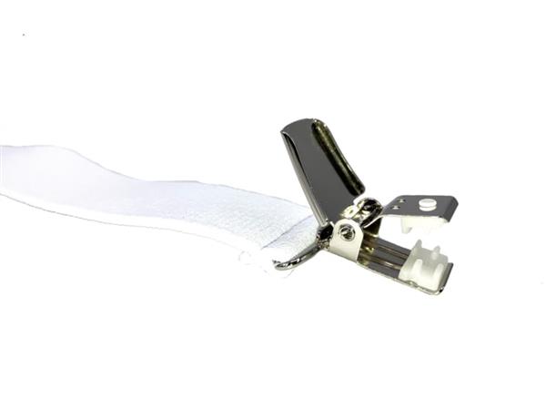 Grote foto witte bretels met 4 extra sterke clips kleding dames riemen