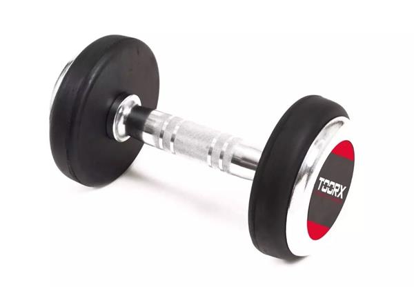 Grote foto toorx fitness mgp professional rubber dumbbell per stuk 2 40 kg 2 kg sport en fitness fitness