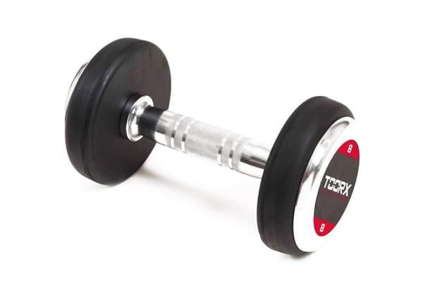 Grote foto toorx fitness mgp professional rubber dumbbell per stuk 2 40 kg 2 kg sport en fitness fitness