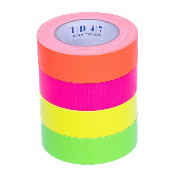 Grote foto td47 gaffa tape fluor deal 4 rollen 38mm doe het zelf en verbouw materialen en producten