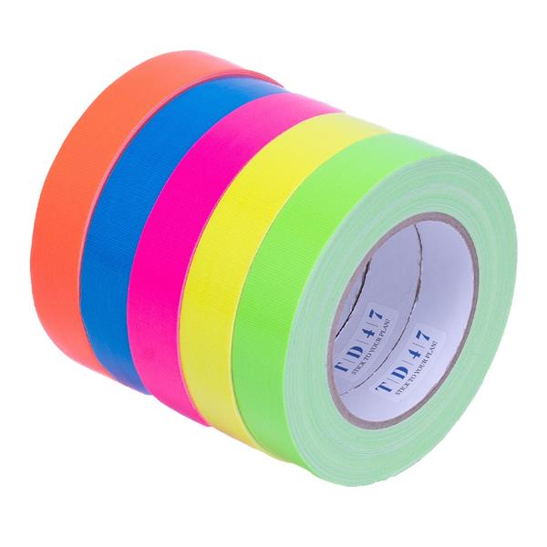 Grote foto td47 gaffa tape fluor deal 5 rollen 25mm doe het zelf en verbouw materialen en producten