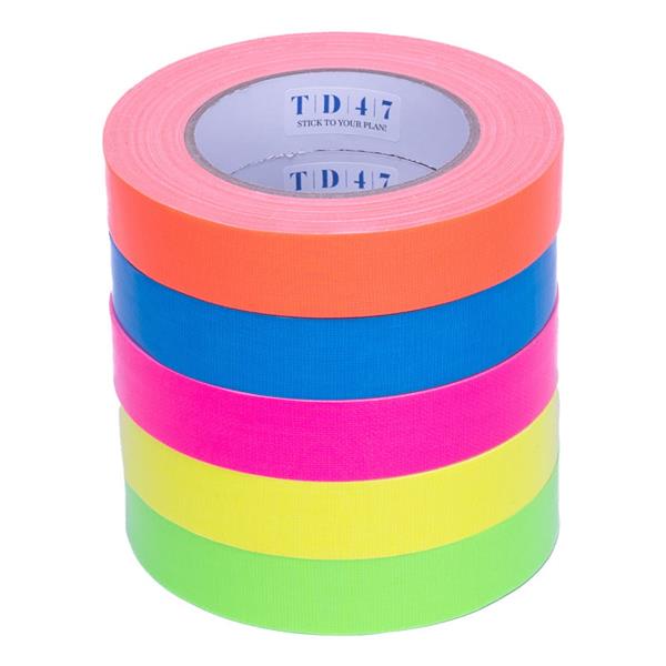 Grote foto td47 gaffa tape fluor deal 5 rollen 25mm doe het zelf en verbouw materialen en producten