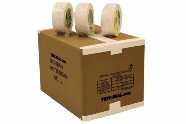 Grote foto nichiban gaffa tape 50mm x 25m wit 20 rollen doe het zelf en verbouw materialen en producten