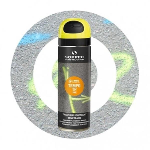 Grote foto soppec tempo tp tijdelijke markeer spray 500ml fluor geel doe het zelf en verbouw gereedschappen en machines