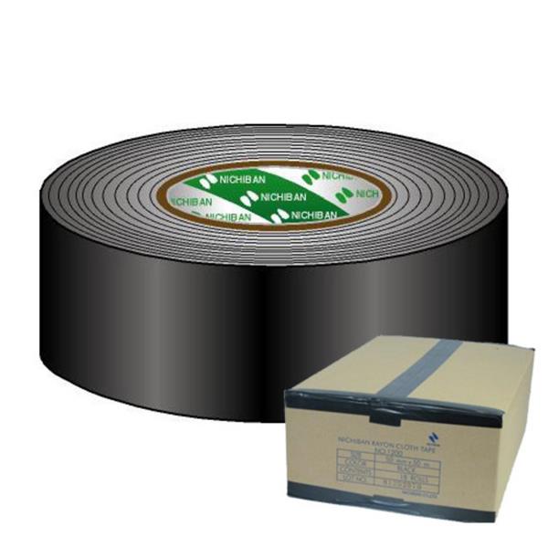 Grote foto nichiban gaffa tape 50mm x 50m zwart pallet 360 rol doe het zelf en verbouw materialen en producten