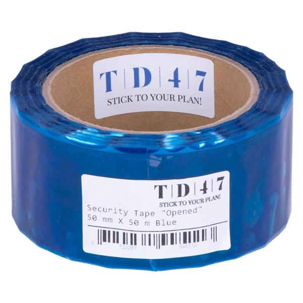 Grote foto td47 security tape opened 50mm x 50m blauw doe het zelf en verbouw materialen en producten