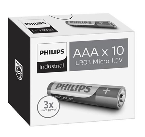 Grote foto philips industrial aaa batterij 1.5v 10 st. doe het zelf en verbouw gereedschappen en machines
