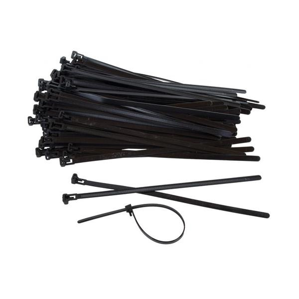 Grote foto td47 hersluitbare kabelbinders 7 6 x 100 mm zwart doe het zelf en verbouw materialen en producten