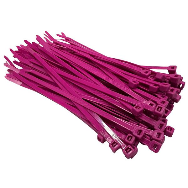 Grote foto td47 kabelbinders 4.8 x 200 mm fluor roze doe het zelf en verbouw materialen en producten