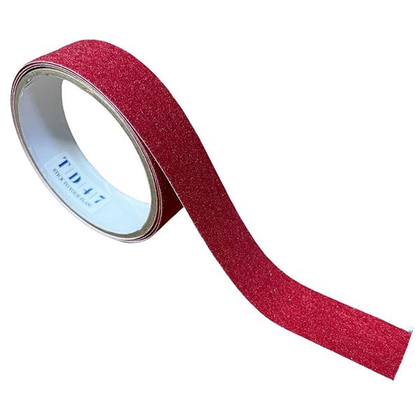 Grote foto td47 antislip tape strook 25mm x 1m rood doe het zelf en verbouw materialen en producten