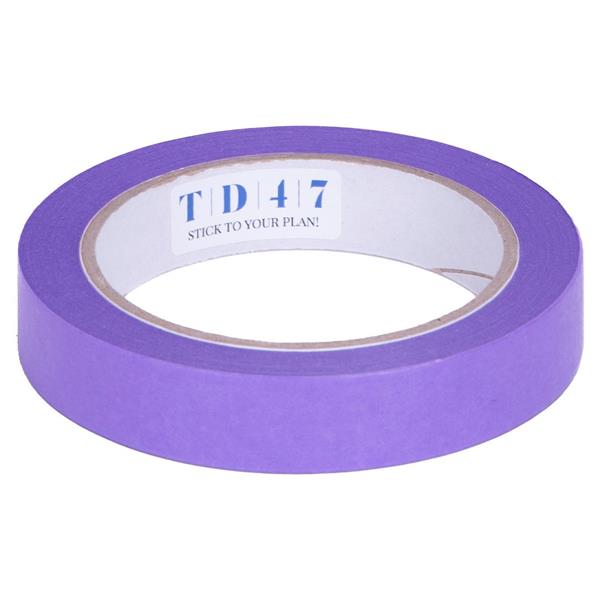 Grote foto td47 maskeertape low tack 19mm x 50m paars doe het zelf en verbouw materialen en producten