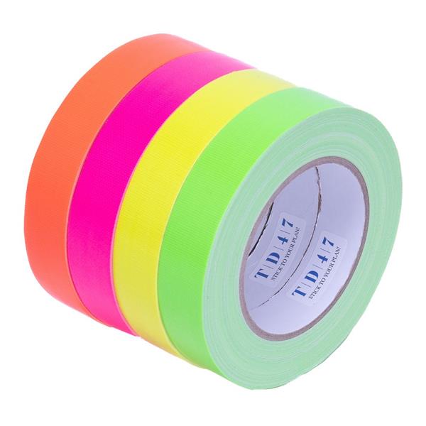 Grote foto td47 gaffa tape fluor deal 4 rollen 25mm doe het zelf en verbouw materialen en producten