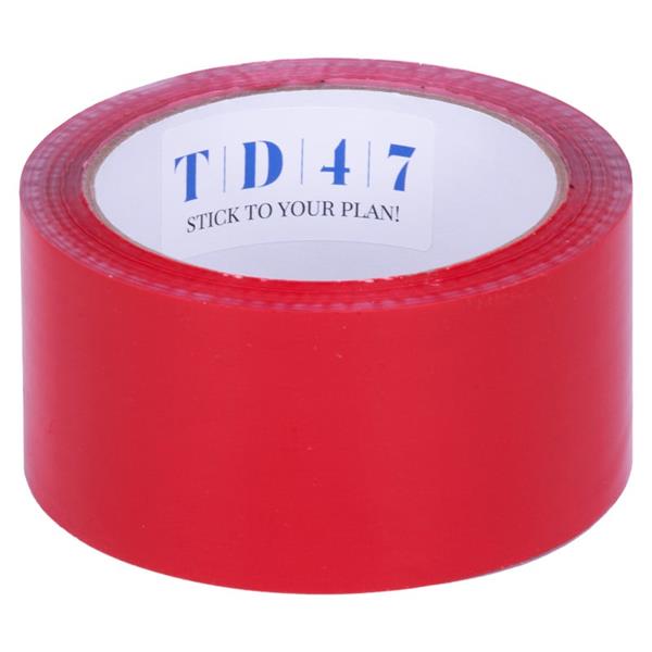 Grote foto td47 verpakkingstape pp low noise 50mm x 66m rood doe het zelf en verbouw materialen en producten