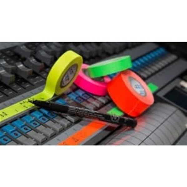 Grote foto pro gaff fluor tape mini rol 24mm x 5 4m neon blauw doe het zelf en verbouw materialen en producten